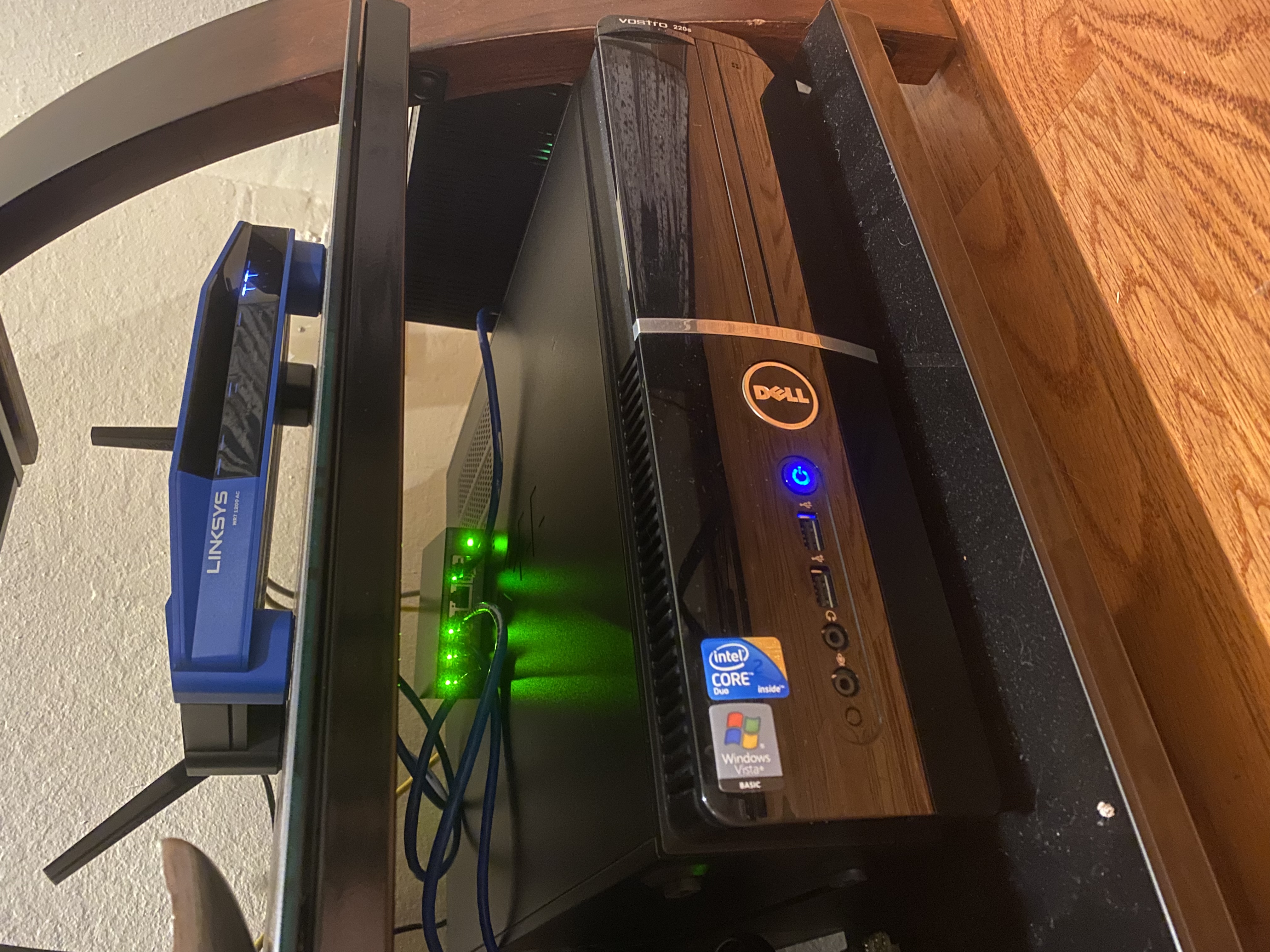 my home router, the unmanaged switch, the Opnsense “router”
